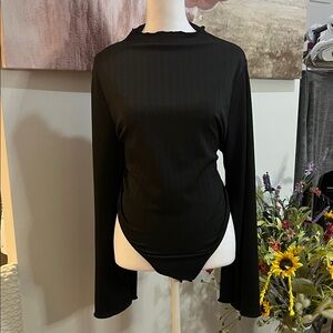 Hold For NIKKI SHEIN Black Ribbed Bodysuit (R)